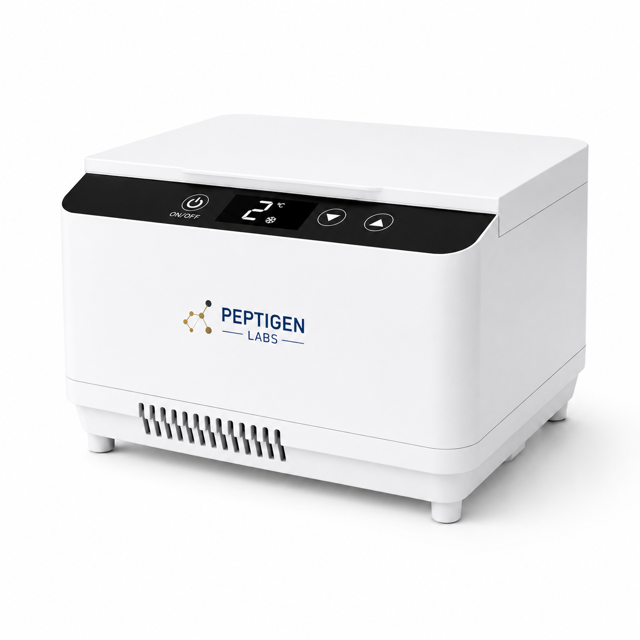 PeptiChill cooler shown from an alternate three-quarter angle